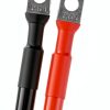Copper Battery Cable QWORK 3ft Red Heavy Duty-2