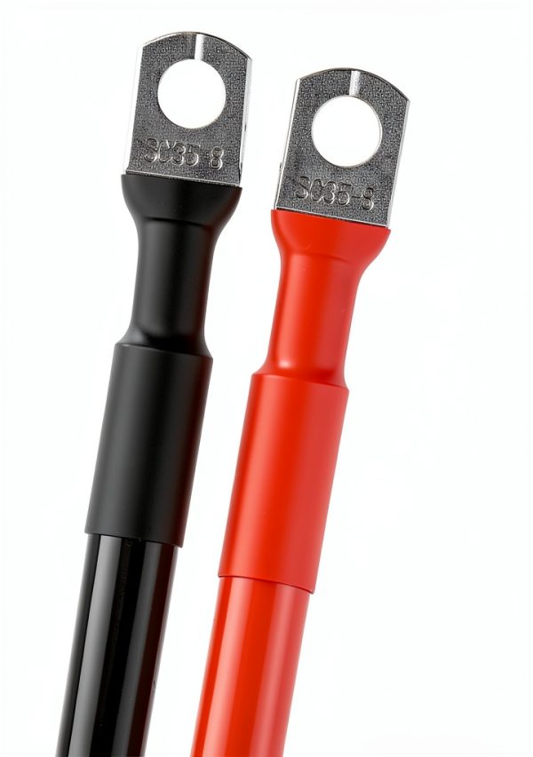 Copper Battery Cable QWORK 3ft Red Heavy Duty-2