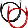 Copper Battery Cable QWORK 3ft Red Heavy Duty-0