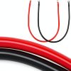 Copper Battery Cable QWORK 3ft Red Heavy Duty-3