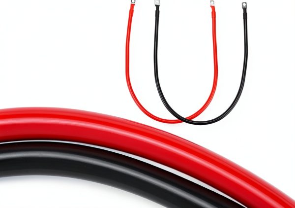 Copper Battery Cable QWORK 3ft Red Heavy Duty-3