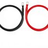 Copper Battery Cable QWORK 3ft Red Heavy Duty-6
