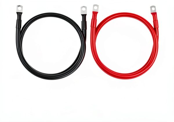 Copper Battery Cable QWORK 3ft Red Heavy Duty-6
