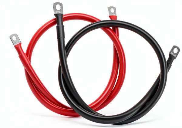 Copper Battery Cable QWORK 3ft Red Heavy Duty-1