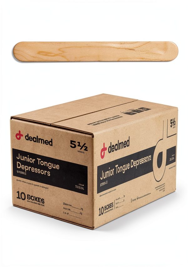 Dealmed 5.5" Junior Tongue Depressors – 1,000 Sterile Wood Sticks-0