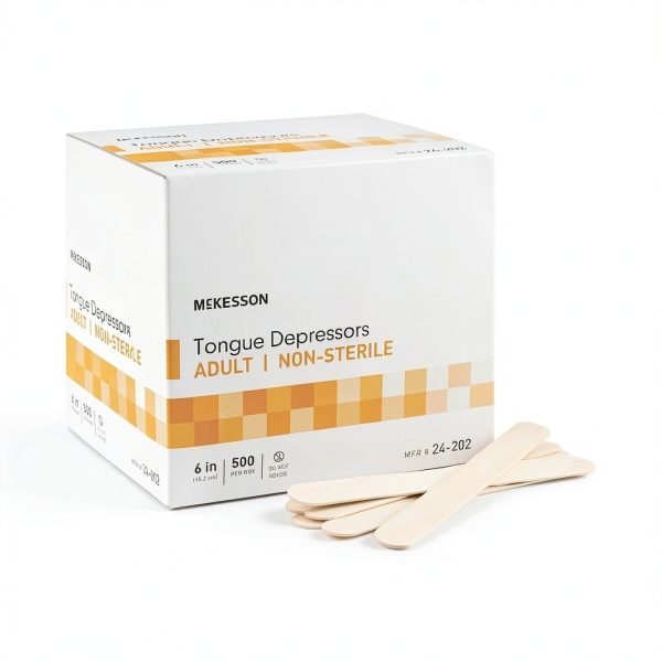 Tongue Depressor McKesson Wooden Adult 6in 5000 Count Non Sterile-0