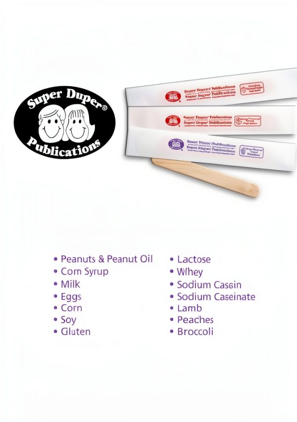 Cherry Flavored Tongue Depressors Super Duper 5.5" Wrapped 50 Pack-4