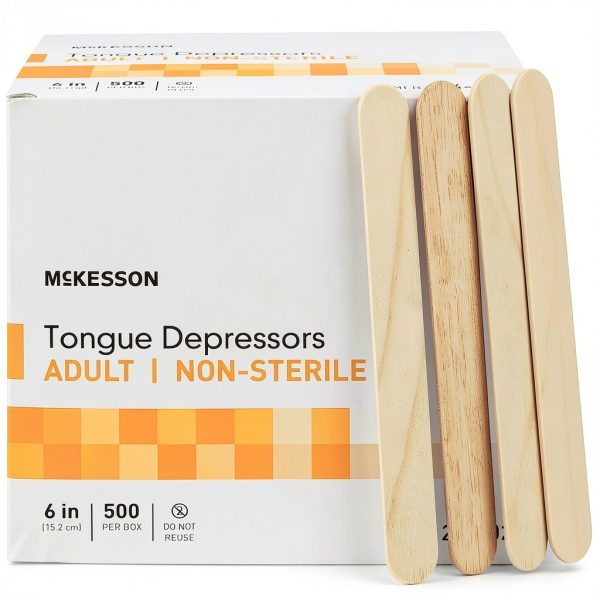 Tongue Depressors McKesson 6-In Pack of 3 Smooth Splinter-Free Wood-0