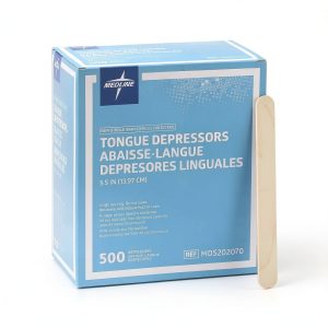 Wood Tongue Depressors Medline 5.5 Inch Non Sterile 500 Count-0