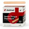Dealmed 6 Inch Senior Tongue Depressors - 500 Wood Sticks for Medical-0