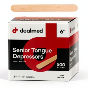 Dealmed 6 Inch Senior Tongue Depressors - 500 Wood Sticks for Medical-0