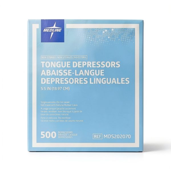 Wood Tongue Depressors Medline 5.5 Inch Non Sterile 500 Count-1