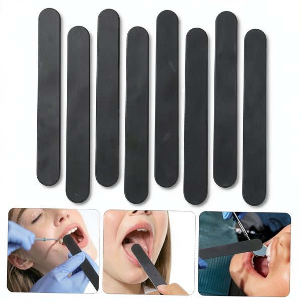 Plastic Tongue Depressors 25pcs Black Ergonomic by SOLUSTRE Medical-4
