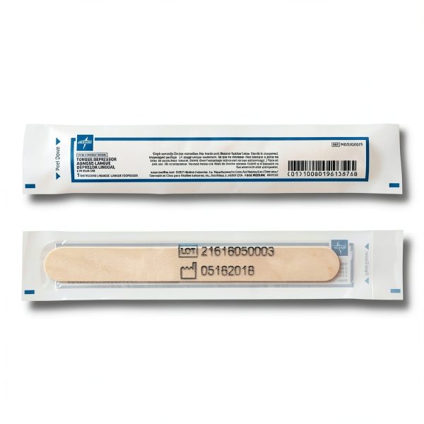 Medline Sterile Wooden Tongue Depressors 6" Medical Grade Box of 100-4