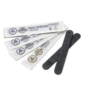 Jet Black Tattoo Tongue Depressor, Eco Friendly Tattoo Supplies, Individually packaged and EO Sterilized, Easy Transferring Ointments, 100 Count-0