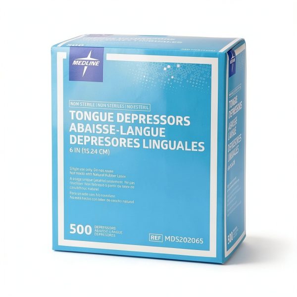 Medline Wood Tongue Depressors 6 Inch Non Sterile 500 Count Pack of 10-2