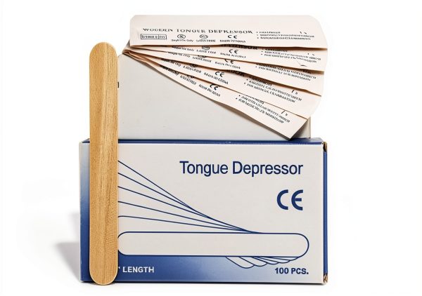 DGT Wood Tongue Depressors Sterile 6" Applicator Sticks 100 Count-0