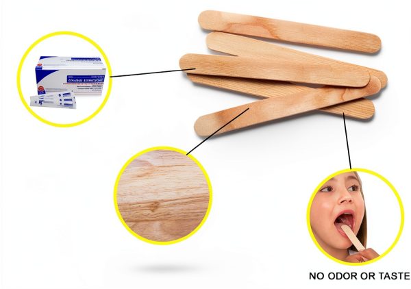 Tongue Depressors DUKAL 6" Sterile Wooden Pack of 100 Disposable-4