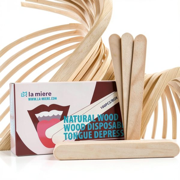 Wood Tongue Depressors LA MIERE 6inch Non Sterile Applicator 100 Count-4