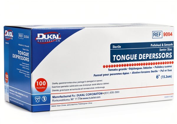 Tongue Depressor Dukal Sterile Senior Wooden 6in x 17.5mm 100 Count-0