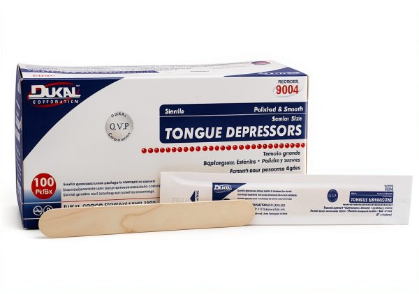 Tongue Depressors DUKAL 6" Sterile Wooden Pack of 100 Disposable-0